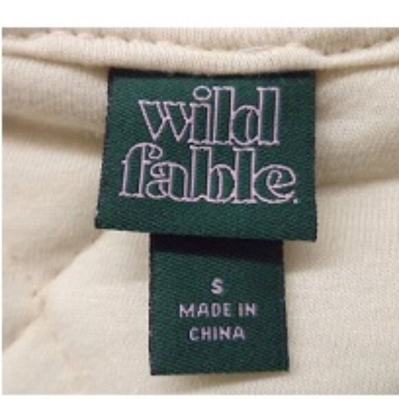 Wild Fable Unisex Adult Light Beige Hooded Quilted Jacket  -  Size Small - Picture 7 of 8